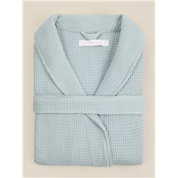 Халат вафельный женский SL HOME: Basic «Аззура», хлопок 100%, бирюзовый