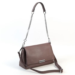 Женская кожаная сумка через плечо с тремя отделениями К-1193-208 Дарк Пинк