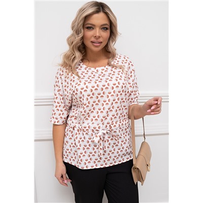 Белая блузка с кулиской Бьянка №4