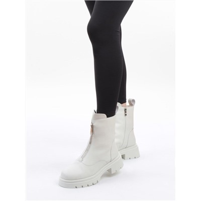 04-PAX87-2Z MILK Ботинки зимние женские (натуральная кожа, 100% шерсть)