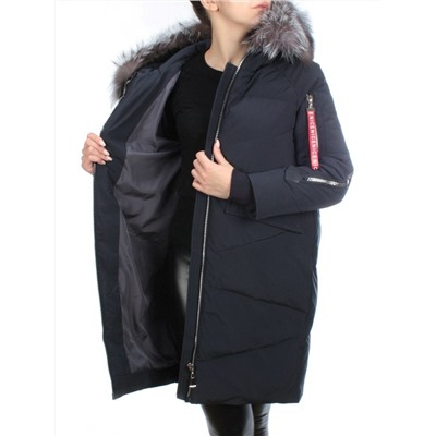 CU-19056 DK. BLUE Пальто женское зимнее CUTEELF (200 гр. холлофайбера)