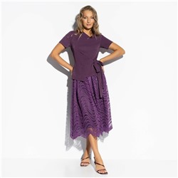 Костюм с юбкой нарядный, Больше чем стиль (2 в 1, фиолетовый)