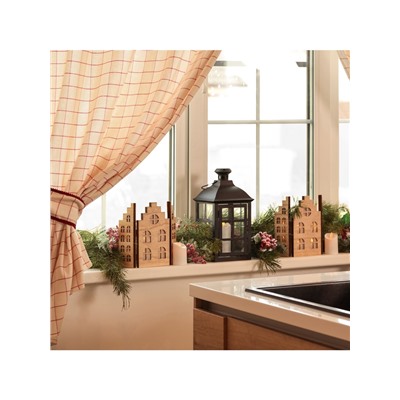 Шторы для кухни с подхватами «Этель» Bright cage 150×180 см, комплект - 2 шт., 100% хлопок