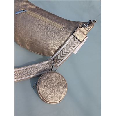 КОМБО испанские босоножки S44ACP+итальянская сумка PELLE- PAOLO BAGS 397 (450) Platino АКЦИЯ