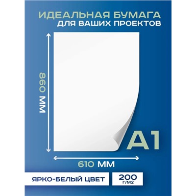 Набор ватманов чертёжных А1, 100 листов, 200 г/м², ГОЗНАК