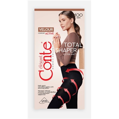 CONTE VELOUR ACTIVE 100 Lycra® Матовые Колготки женские с утягивающими шортиками