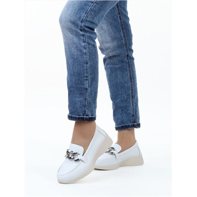 06-YG107-1 WHITE Туфли женские (натуральная кожа)