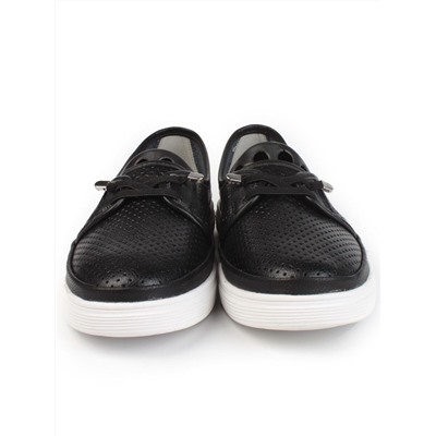 03-A5657 BLACK Полуботинки женские (натуральная кожа)