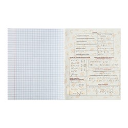 Предметная тетрадь по алгебре Calligrata TOP «Аниме», 48 листов, в клетку, со справочным материалом, обложка из мелованного картона