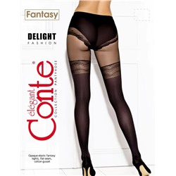 CONTE DELIGHT Колготки женские с имитацией ажурных чулок