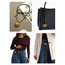 Чокер/кулон на шнурке «Сердечко» кожа, трансформер, цвет золото, 150 см