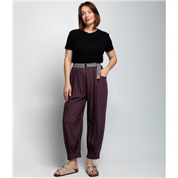 Брюки #ОКТ085008, сливовый