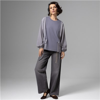 Свитшот дизайнерский, В котором удобно жить (серый)