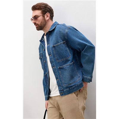 Куртка джинс F611-1243 middle blue