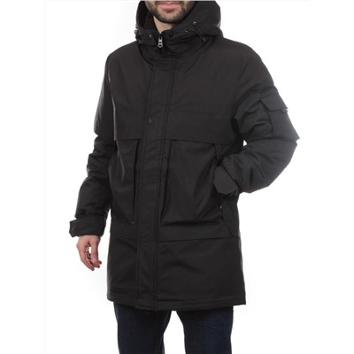 8896 BLACK Куртка мужская зимняя облегченная (130 гр. холлофайбер)