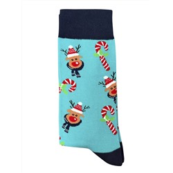 Носки НГ р.37-44 "Happy NY" Олень в Шарфе