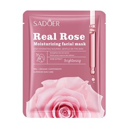 Тканевая маска для лица увлажняющая с экстрактом Розы Sadoer
