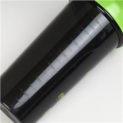 Бутылка/Шейкер BIGBRO SHS-700 чёрно-зелёная, для спортивного питания 700ML/уп60