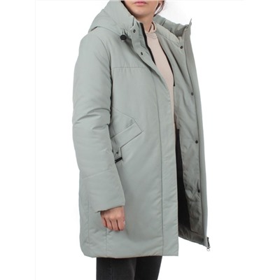 M-23169 GRAY/GREEN Пальто зимнее женское (верблюжья шерсть)