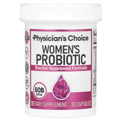 Physician's Choice, Пробиотик для женщин, 50 млрд КОЕ, 30 растительных капсул с отсроченным высвобождением