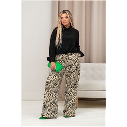 Брюки АБ-027 бежево-черный