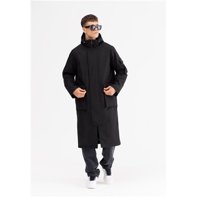 Плащ мужской черный