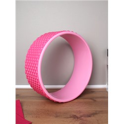 Колесо для йоги и пилатеса массажное 30Х10 / MYW-30PP / розовый / уп10