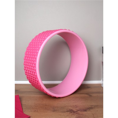 Колесо для йоги и пилатеса массажное 30Х10 / MYW-30PP / розовый / уп10