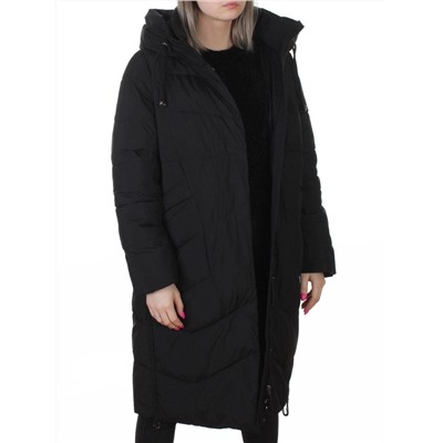 8806 BLACK Пальто зимнее женское (150 гр. холлофайбер)