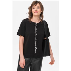 Футболка чёрная с принтом