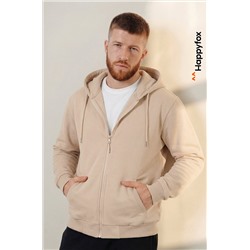 Мужская толстовка на молнии из футера трехнитки Happyfox