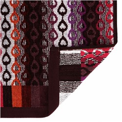 "Missoni-3006" Полотенце махровое 34х78см, плотность 375гр/м2, 100% хлопок, сиреневый, Bolangde (Китай)