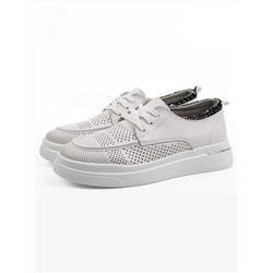 03-C929-9A WHITE Полуботинки летние женские (натуральная кожа)