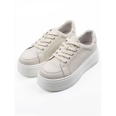 03-YH326-2 LT. BEIGE Полуботинки спортивные женские (натуральная кожа)