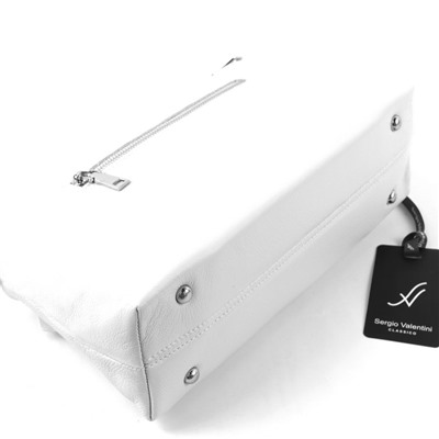 Женская кожаная сумка Sergio Valentini с тремя отделениями SV-SJ7287 Вайт