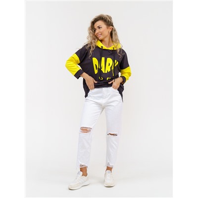 806 Худи "фуме/желтый"