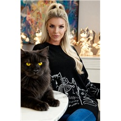 Женский удлиненный свитер оверсайз Happyfox