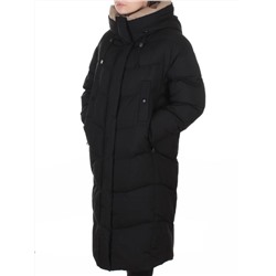 8867 BLACK Пальто зимнее женское (200 гр. холлофайбер)