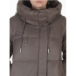 8310 GRAY/BROWN Пальто зимнее женское (200 гр. холлофайбер)