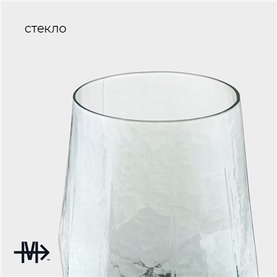 Бокал для вина Magistro «Дарио», 500 мл, 7.3×25 см, стекло, бирюзовый