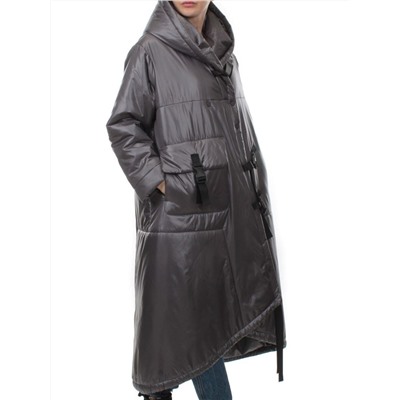 BM220 DK.GRAY Пальто зимнее облегченное женское (120 гр. холлофайбер)