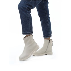 01-XKL21-225R LT. BEIGE Ботинки демисезонные женские (натуральная кожа, байка)
