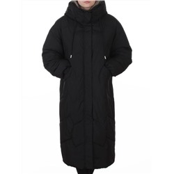 8883 BLACK Пальто зимнее женское (150 гр. холлофайбер)