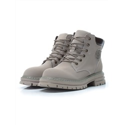 01-P8305-3 GRAY/BEIGE Ботинки демисезонные женские (натуральная кожа)