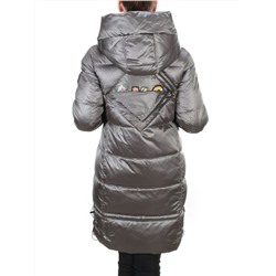 9106 DARK GREY Пальто зимнее женское  FLOWEROVE (200 гр. холлофайбера)