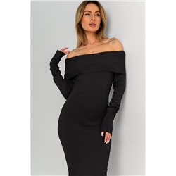 Женское вязаное платье с открытыми плечами Happyfox