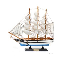 Макет парусного корабля 33х6х32 см / 5009G /уп 18/