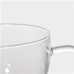 Чайная пара Magistro «Невесомость», 2 предмета: чашка 200 мл, блюдце d=11 см, стекло, прозрачная