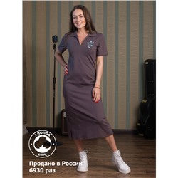 Платье женское веточка сухоцвета КП1479П2 коричневый