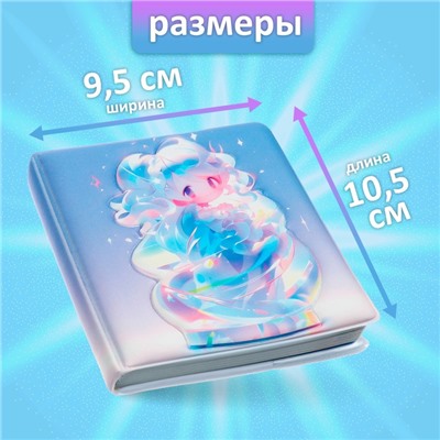 Записная книжка подарочная 96л,линия, цветной блок,обложка ПВХ 3D Аниме (9,5х10,5см)